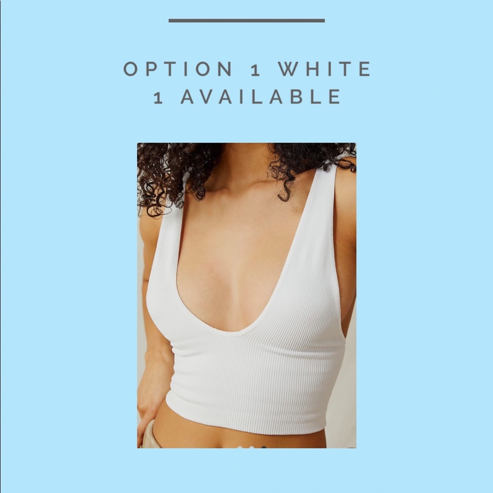 Free People, seamless crop, 2 diff colors for sale, white and rose, M/L,
